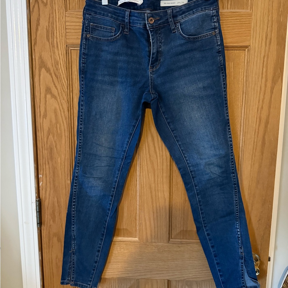 Pilcro and the Letterpress Dark Blue Skinny Jeans